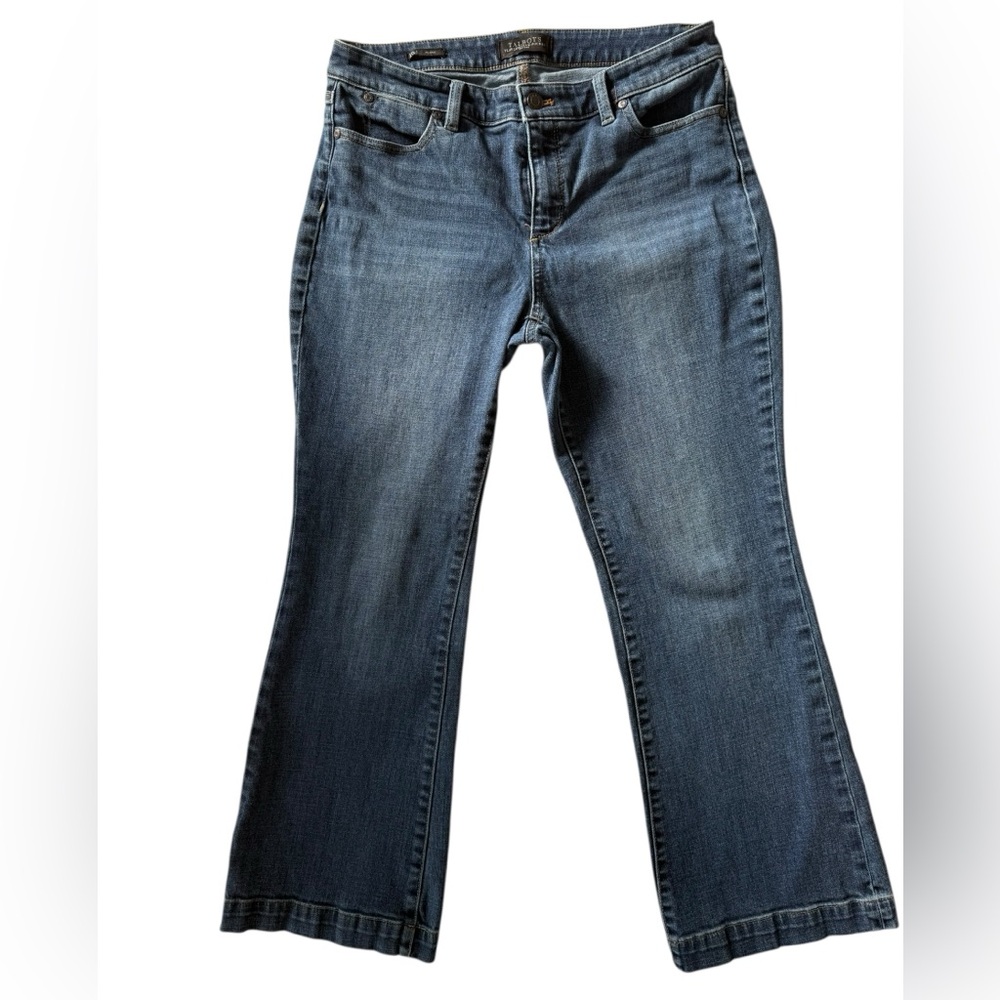 Talbots Mid-Rise Cropped Flare / Kick Crop Jeans - Dark Wash Size 10p